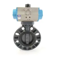 UPVC Spring Return Pneumatic Wafer Butterfly Valve