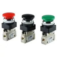 3 Way 2 position Palm Button Spring Return Valve