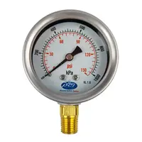 63mm Stainless Steel Case Brass Internals Bottom Entry Pressure Gauge